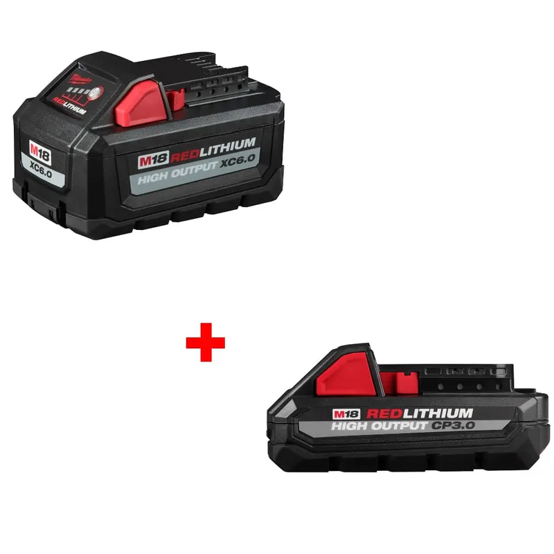 Milwaukee M18 XC6.0 Battery Pack w/ FREE 48-11-1835 M18 CP3.0 Battery