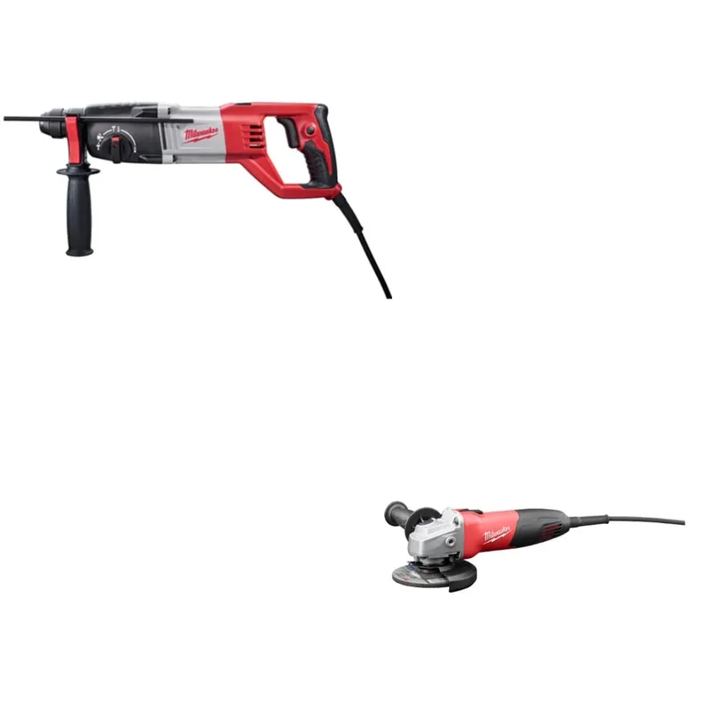 Milwaukee 1" SDS Plus Rotary Hammer W/ FREE 6130-33 Small Angle Grinder