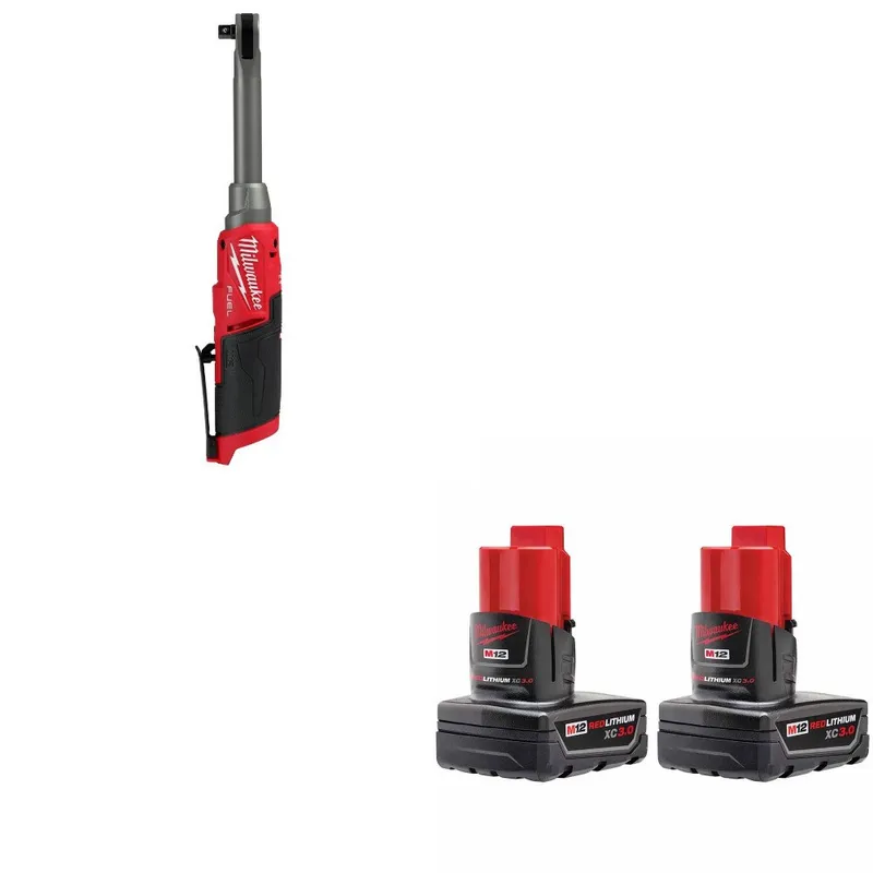 Milwaukee Ratchet Kit W/ FREE 48-11-2412 Battery, 2 Pack