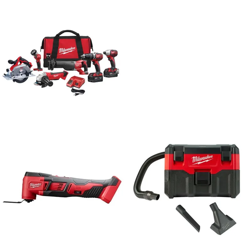 Milwaukee M18 6-Tool Combo Kit W/ FREE 2626-20 M18 Multi-Tool & Vacuum