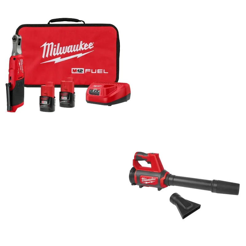 Milwaukee High Speed Ratchet Kit W/ FREE 0852-20 Spot Blower