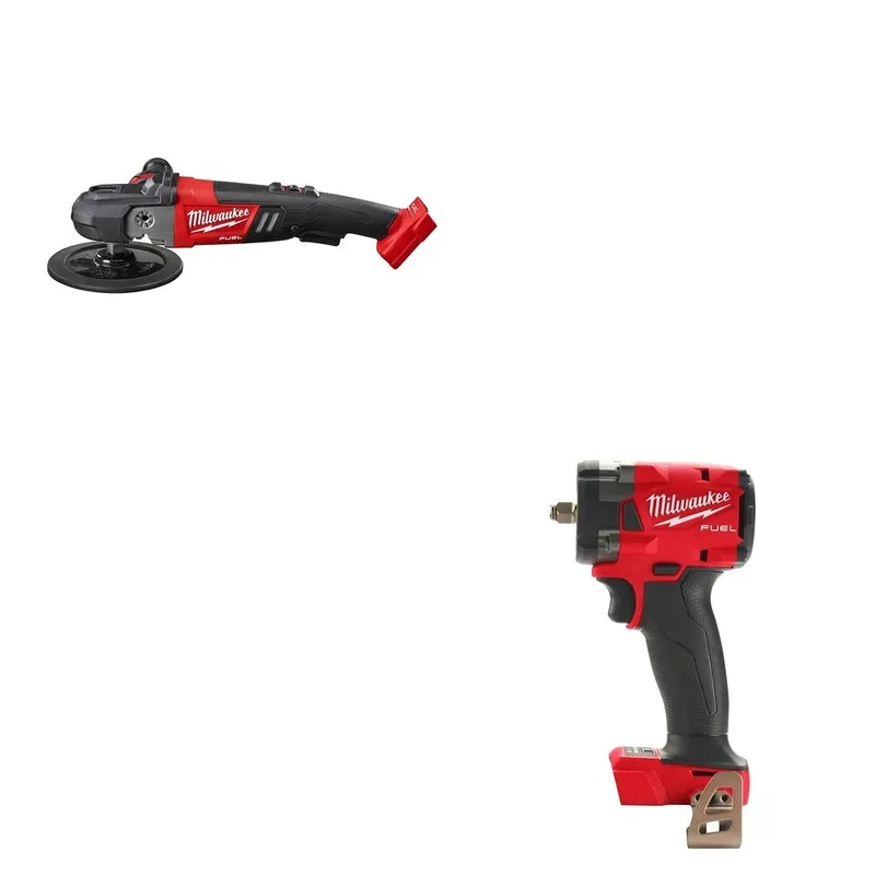 Milwaukee 7" Polisher W/ FREE 2854-20 3/8" Compact Impact Wrench w/ Friction Ring