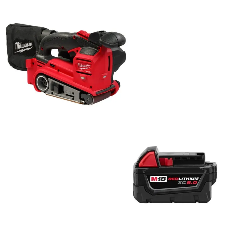 Milwaukee M18 FUEL Belt Sander W/ FREE 48-11-1850 M18 XC5 Battery Pack