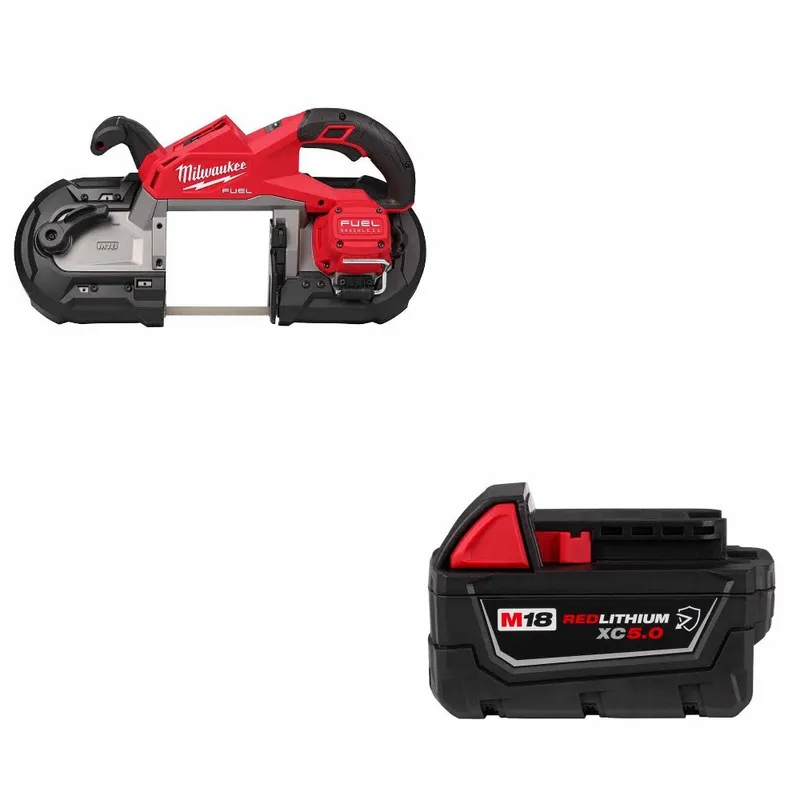 Milwaukee M18 FUEL Deep Cut Band Saw W/ 48-11-1850R M18 XC5.0 Battery