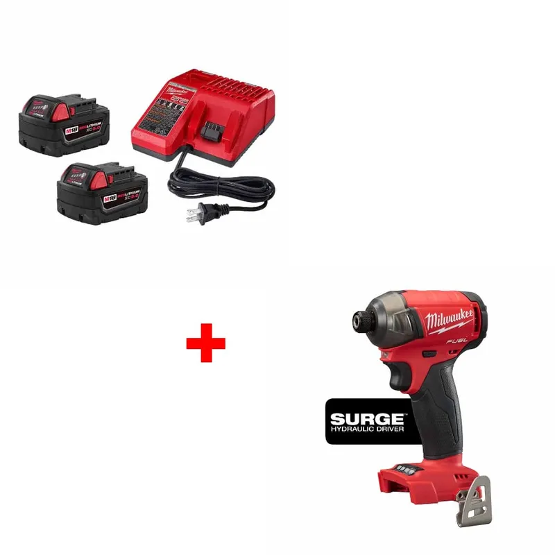 Milwaukee M18 18V Starter Kit w/ FREE 2760-20 M18 FUEL Hex Driver