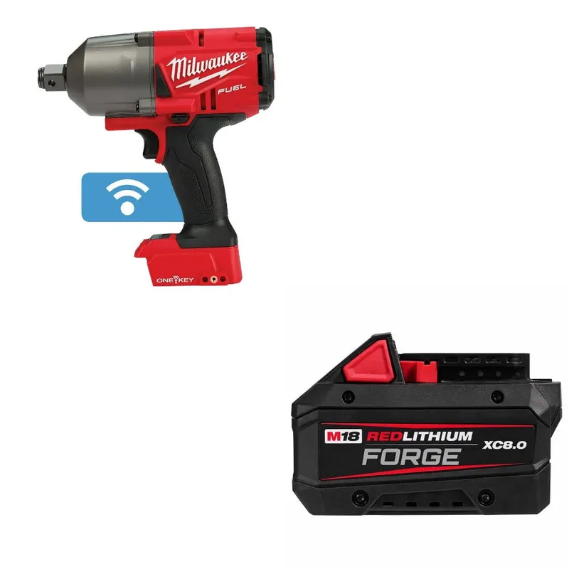Milwaukee M18 FUEL Impact Wrench 3/4" W/ 48-11-1881 M18 XC8 Battery Pack