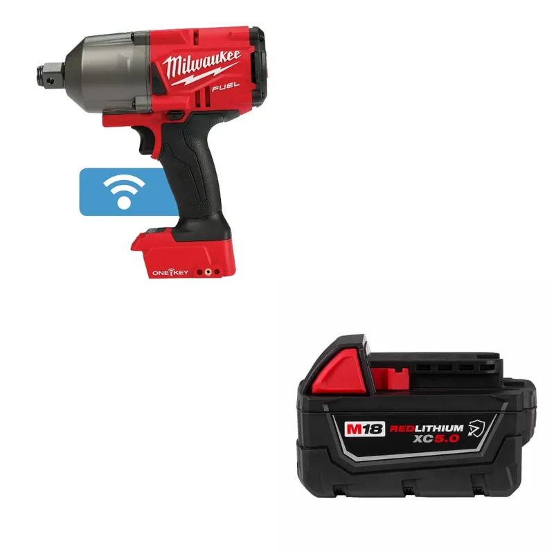 Milwaukee M18 FUEL Impact Wrench w/ FREE 48-11-1850R M18 XC5.0 Battery