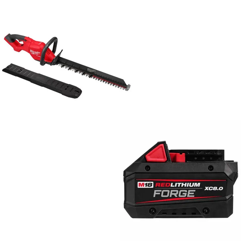 Milwaukee M18 FUEL Hedge Trimmer W/ 48-11-1881 M18 XC8.0 Battery Pack