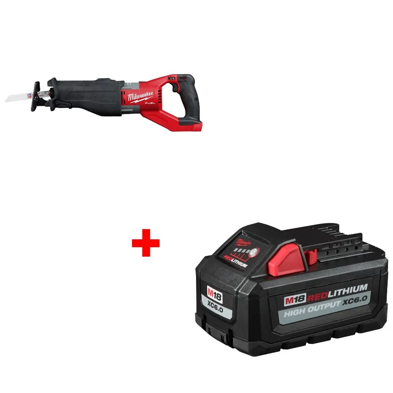 Milwaukee M18 FUEL SUPER SAWZALL w/ FREE 48-11-1865 XC6.0 Battery Pack