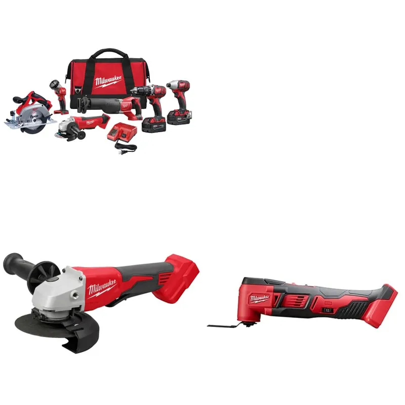 Milwaukee M18 6-Tool Combo Kit w/ FREE 2686-20 M18 Grinder & Multi-Tool