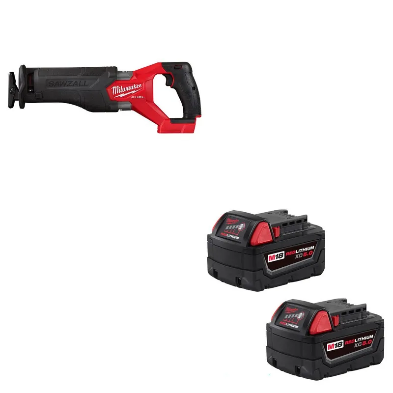 Milwaukee M18 FUEL Recip Saw W/ 48-11-1852 M18 XC5.0 Battery, 2 Pack