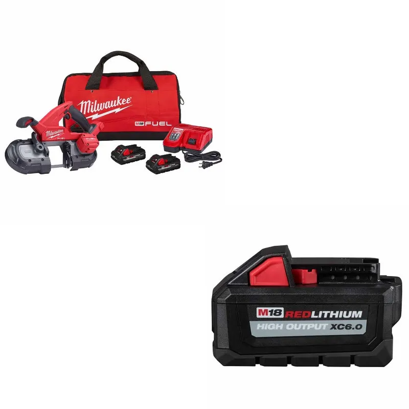 Milwaukee M18 Band Saw Kit w/ FREE 48-11-1865 M18 XC6.0 Battery Pack