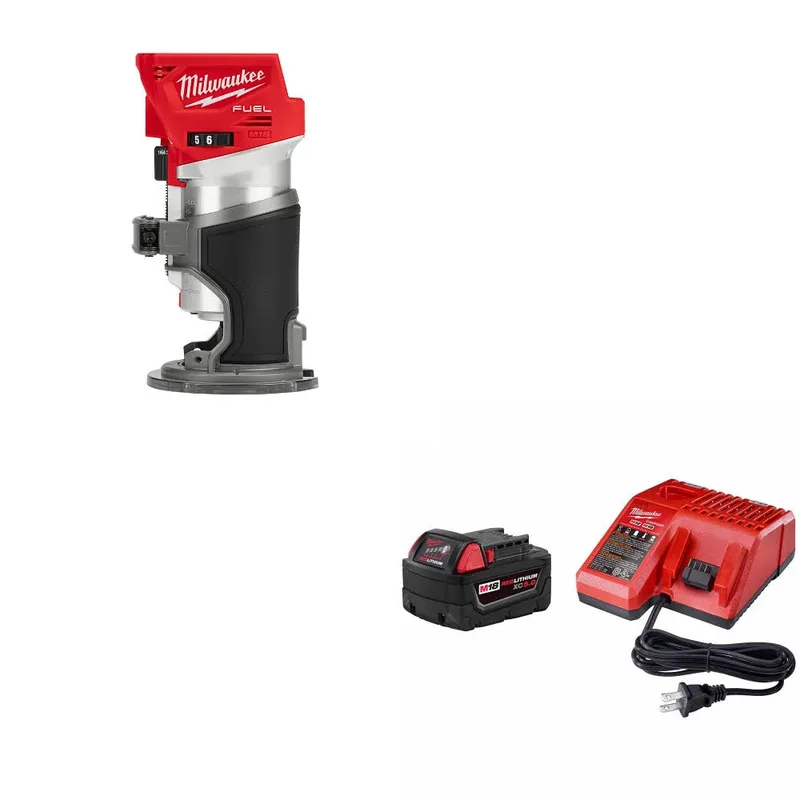 Milwaukee M18 FUEL Router, Bare W/ 48-59-1850 M18 XC5.0 Starter Kit