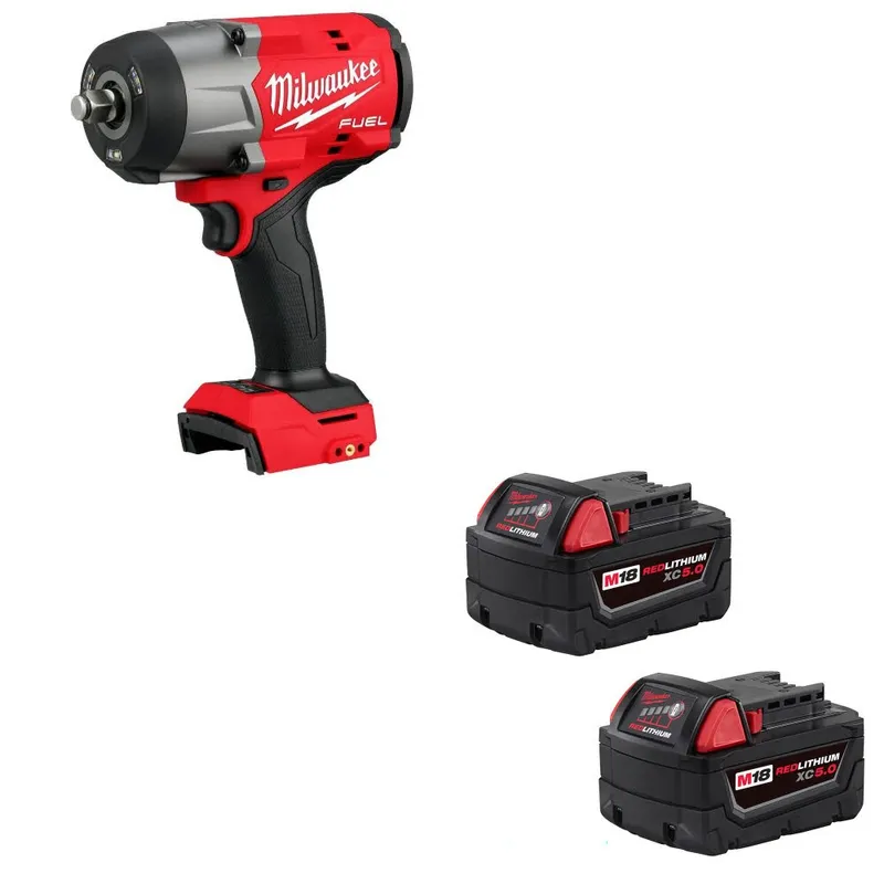 Milwaukee M18 FUEL 1/2" Impact Wrench W/ 48-11-1852 M18 Battery, 2 Pack