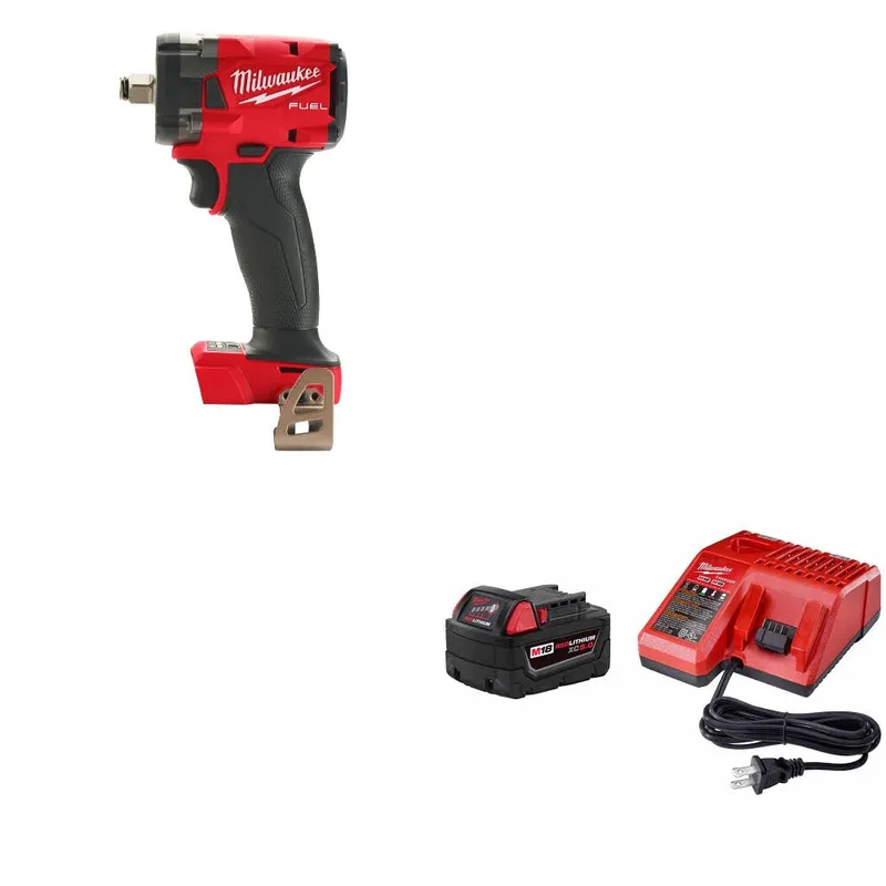 Milwaukee M18 FUEL 1/2" Impact Wrench W/ 48-59-1850 M18 Starter Kit
