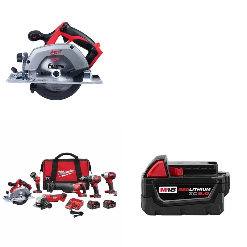 Milwaukee M18 6-Tool Combo Kit w/ 2630-20 6-1/2" Circ Saw & Battery