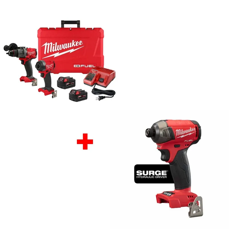 Milwaukee M18 FUEL 2-Tool Combo Kit w/ FREE 2760-20 M18 FUEL 1/4" Driver