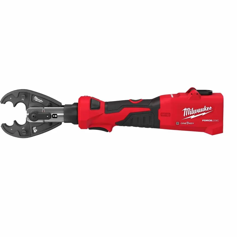 Milwaukee M18 FORCE LOGIC 6T Linear Utility Crimper w/ O-D3 Jaw & Cutting Jaws