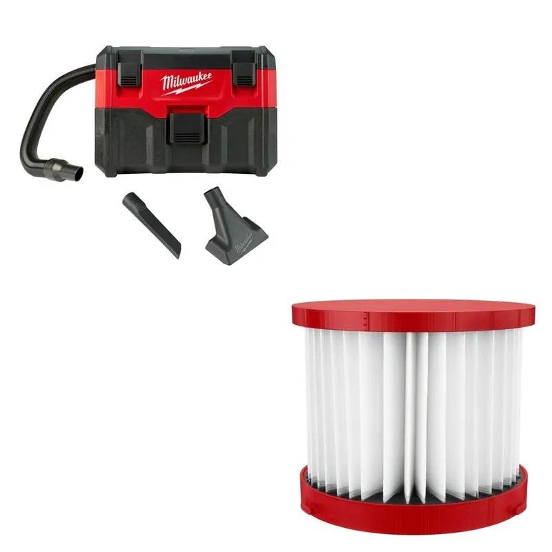 Milwaukee M18 2-Gallon Wet/Dry Vacuum W/ FREE 49-90-1900 HEPA Filter