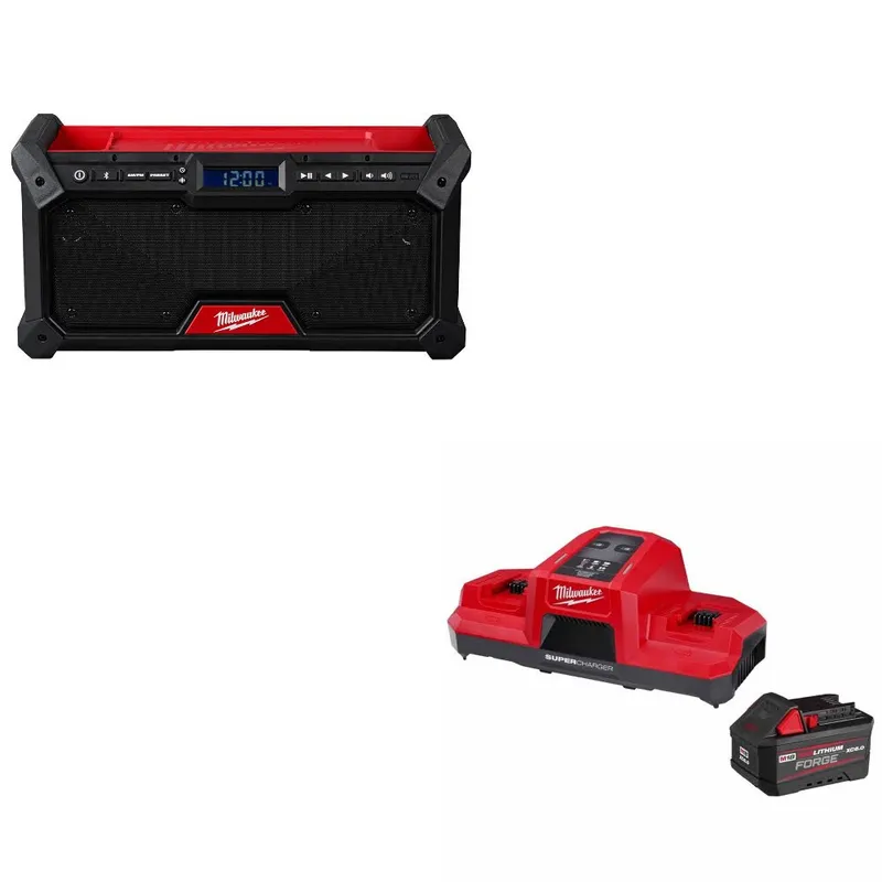 Milwaukee M18 Jobsite Radio W/ 48-59-1861 M18 18V Li-Ion Starter Kit
