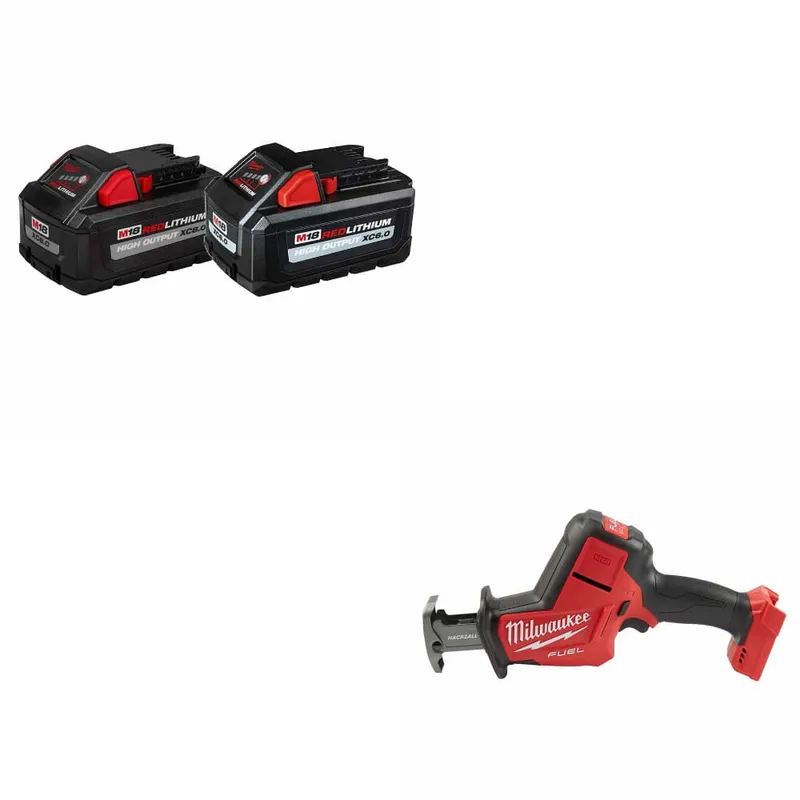 Milwaukee M18 18V Battery-2Pk W/ FREE 2719-20 M18 FUEL Hackzall, Bare
