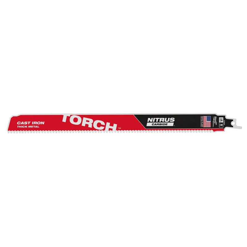 Milwaukee 12" 7TPI The TORCH with NITRUS Carbide for Cast Iron SAWZALL Blade 1PK