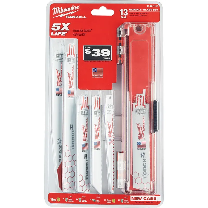 Milwaukee 13 PC SAWZALL Blade Set