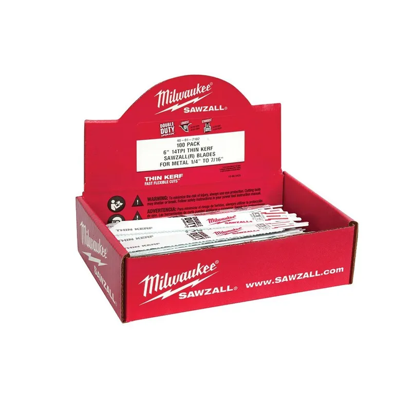 Milwaukee 6" 24 TPI Sawzall Blade Metal (100 Pack)