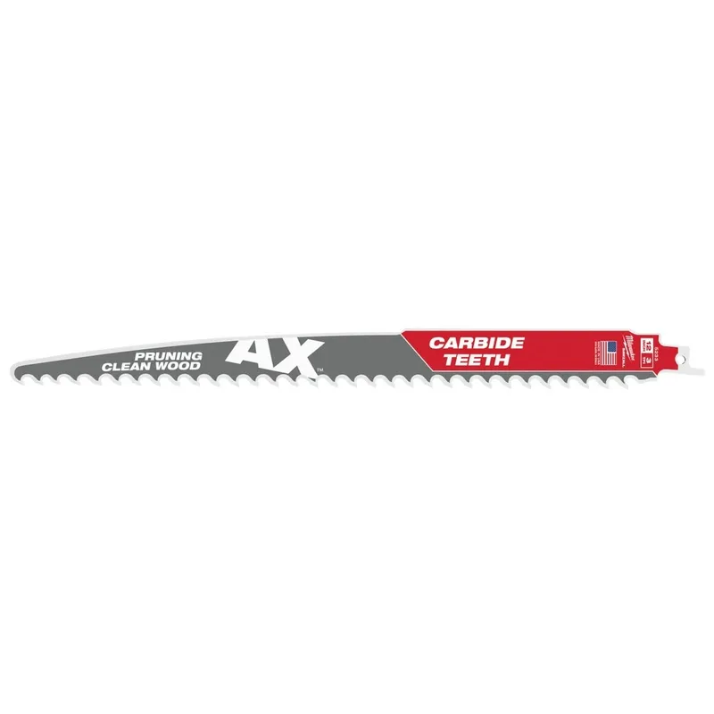 Milwaukee 12" 3 TPI The AX with Carbide Teeth for Pruning & Clean Wood SAWZALL Blade 3PK