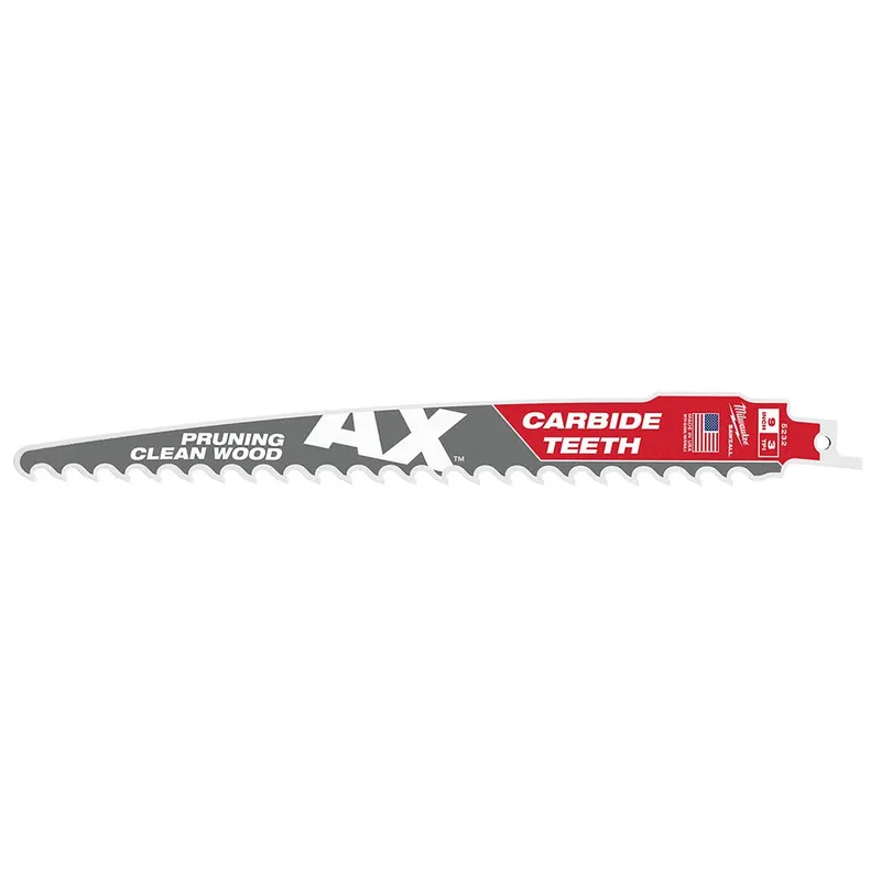 Milwaukee 9" 3 TPI The AX with Carbide Teeth for Pruning & Clean Wood SAWZALL Blade 1PK