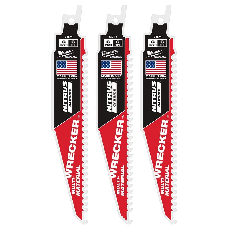 Milwaukee 6" 6TPI The Wrecker with Nitrus Carbide 3PK