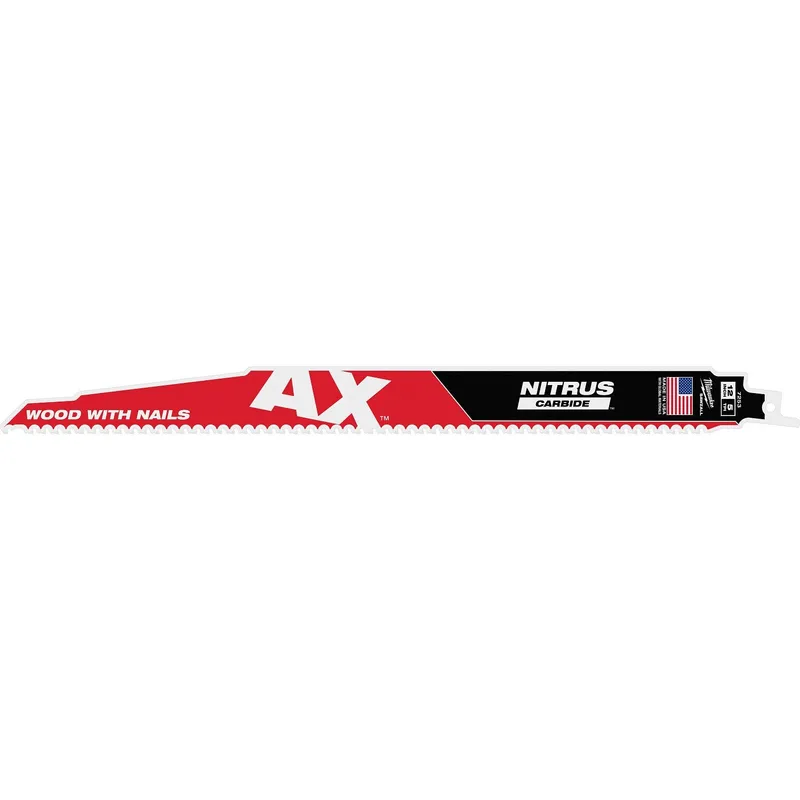 Milwaukee 12" 5 TPI Nitrus Carbide SAWZALL Blade for Wood with Nails (5 Pack)
