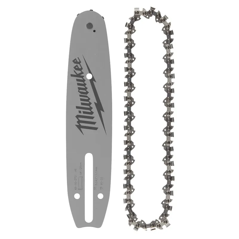 Milwaukee 8" 3/8" LOW PROFILE Pitch, .043" Gauge Saw Chain and Guide Bar Set