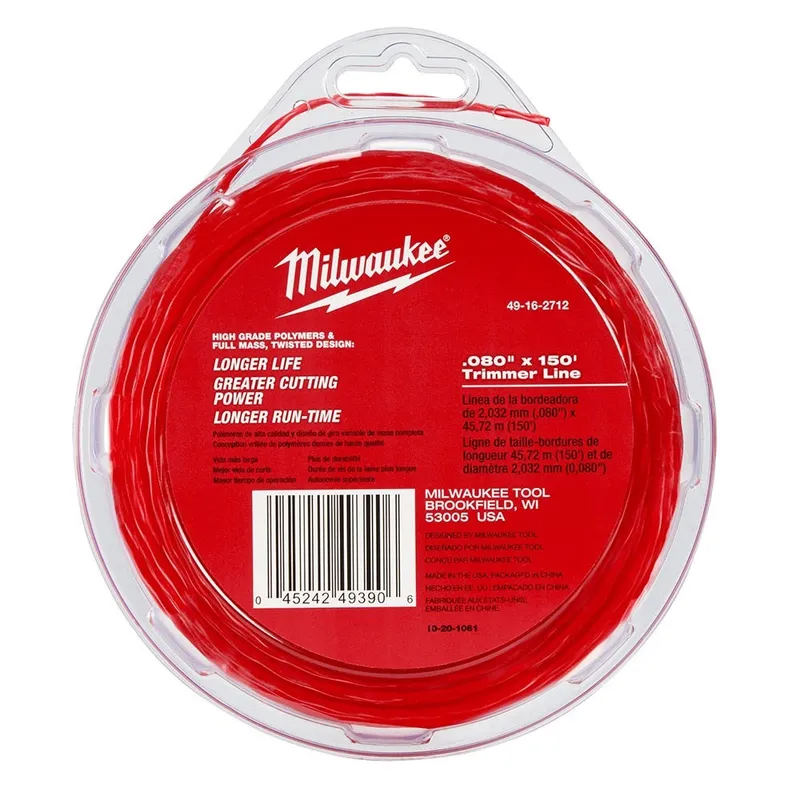 Milwaukee .080" x 150' Trimmer Line for Milwaukee 2725-20