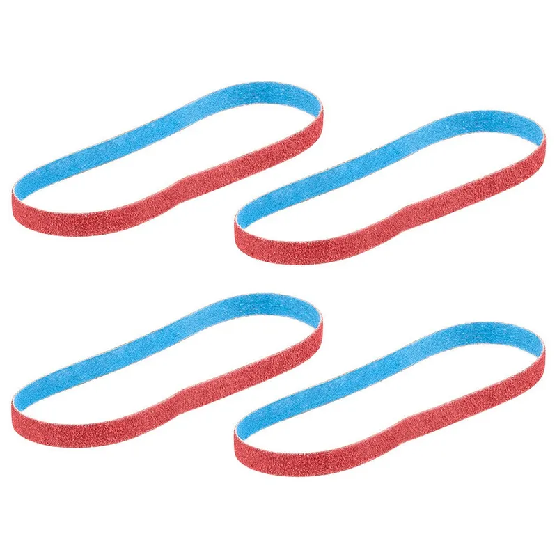Milwaukee 3/8" x 13" 40/60/80/120 Grit Bandfile Belts - 4 pack variety