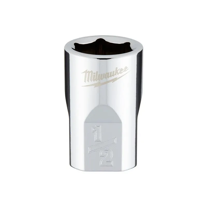 Milwaukee 3/8" Drive 1/2" SAE 6-Point Socket with Four Flat Sides