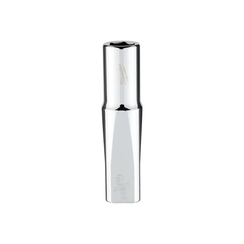Milwaukee 3/8" Drive 3/8" SAE Deep 6-Point Socket with Four Flat Sides