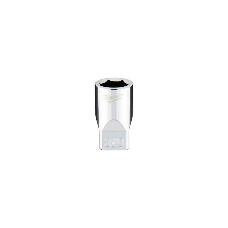 Milwaukee 1/4 Drive 3/8 SAE 6-Point Socket Four Flat Sides