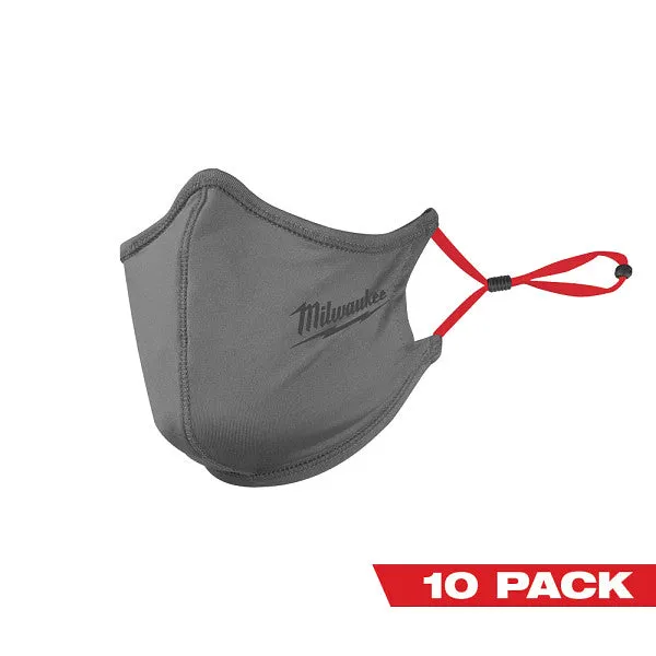 Milwaukee 10pk 2-layer Gray Face Mask