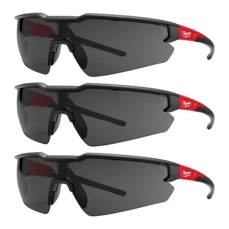 Milwaukee Tinted Anti-Scratch Safety Glasses for Jobsite Eye Protection (3 Pack)