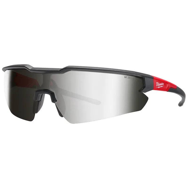 Milwaukee Safety Glasses - Clear Mirrored Anti-Scratch Lenses