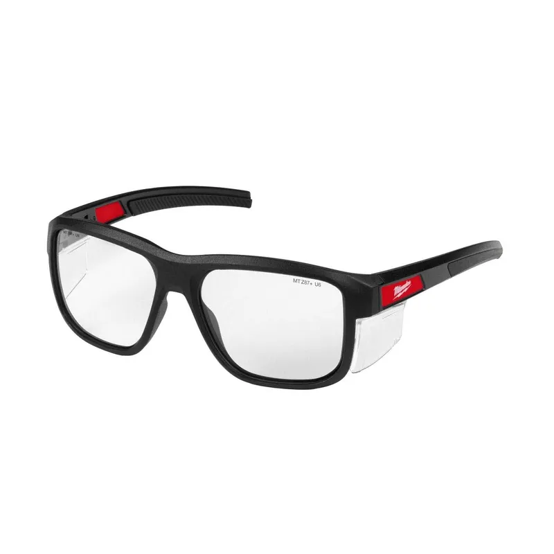 Milwaukee Full Frame Safety Glasses with Removable Side Shields and Clear Anti-Scratch Lenses
