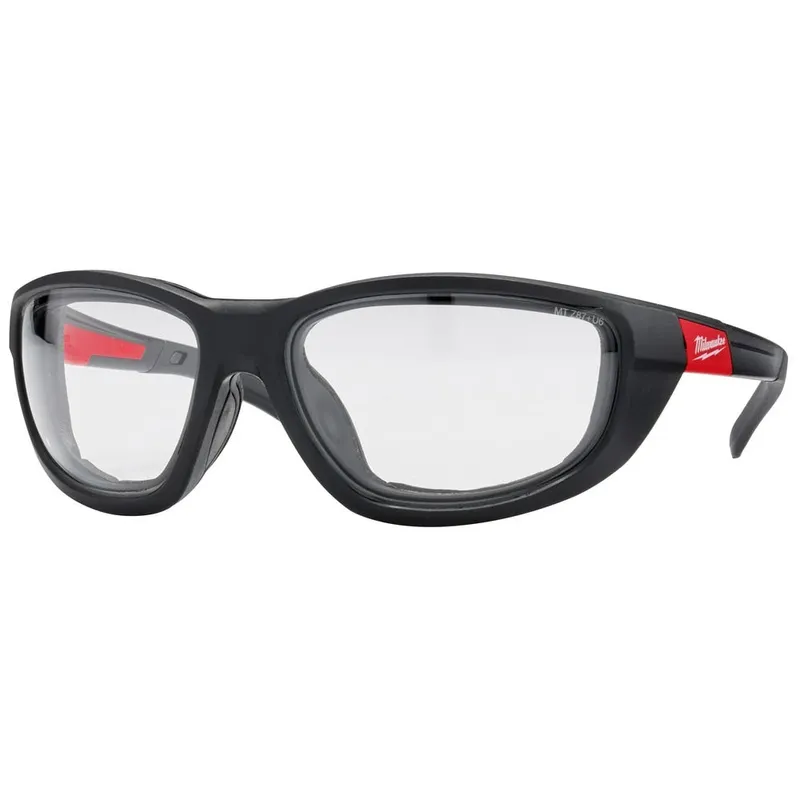 Milwaukee Clear High Performance Safety Glasses with Gasket (Polybag)