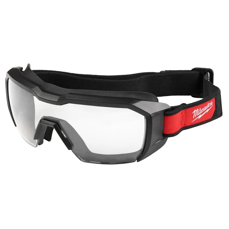 Milwaukee Vented Low-Profile Goggles - Clear Dual Coat Lens