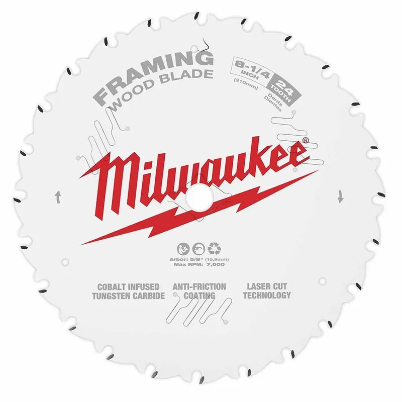 Milwaukee 8-1/4" 24T Framing Circular Saw Blade