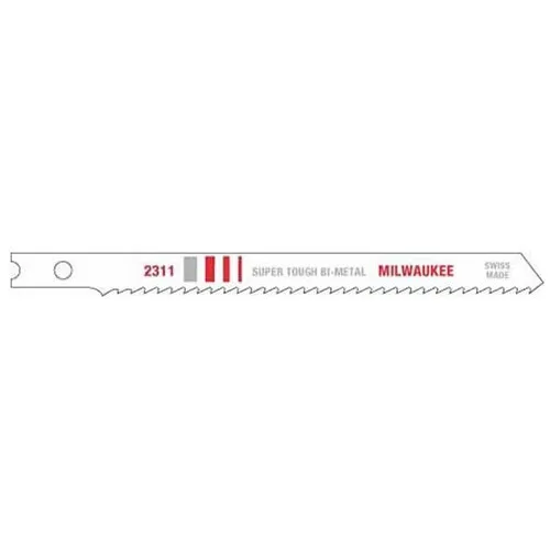 Milwaukee 4" X 10 TPI, Bi-Metal Jig Saw Blades, 5-Pack