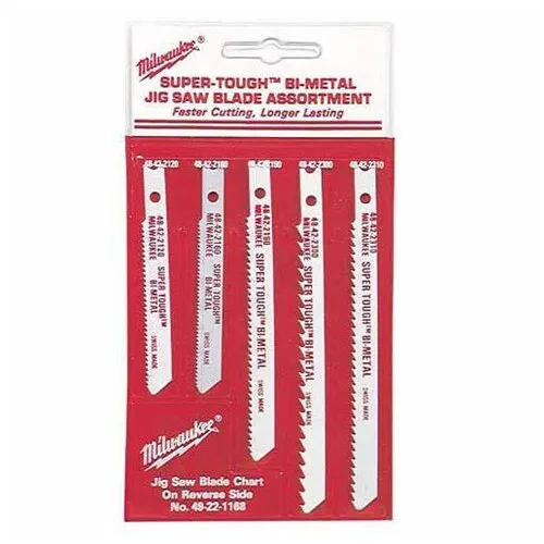 Milwaukee U-Shank Jig Saw Blade Assortment, 5Pk