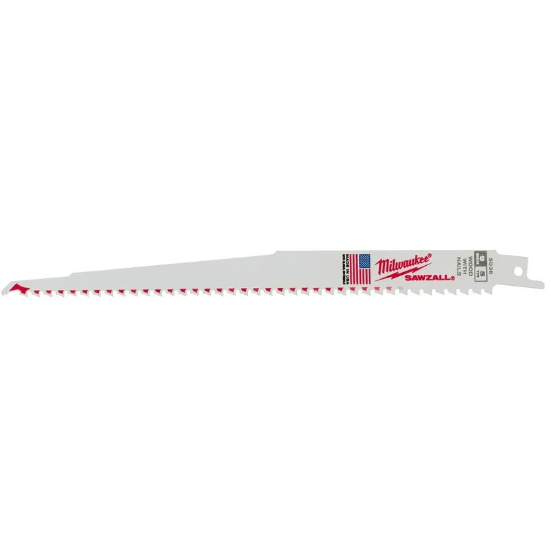Milwaukee Super Sawzall Blade 5 Teeth per Inch 9-Inch Length (100 Pack)