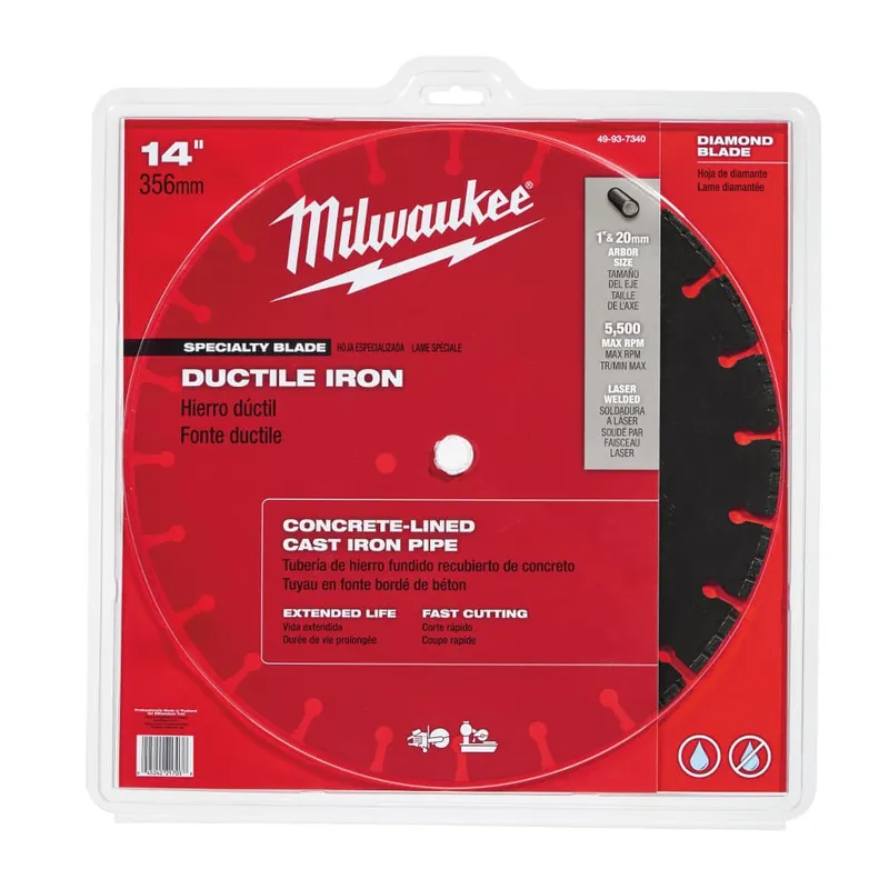Milwaukee 14" Ductile Iron Segmented Saw Blade