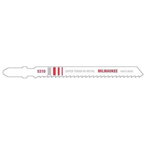 Milwaukee 4" X 10 TPI, Bi-Metal Jig Saw Blades, 5-Pack